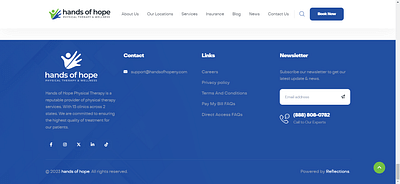 Hands of Hope Physical Therapy Website Development - Website Creatie