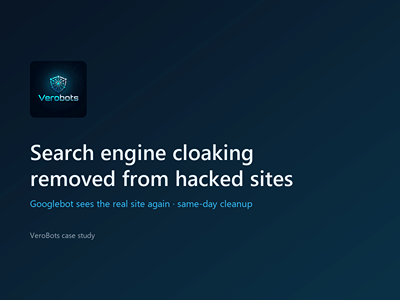 Search engine cloaking removed from hacked websites - SEO