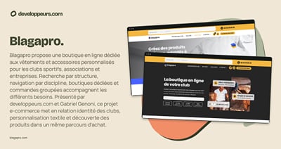 Blagapro — e-commerce textile et logiciels reliés à l’atelier - Application web