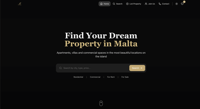A+ Malta — Real Estate Platform - Creación de Sitios Web