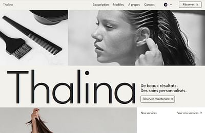 Concept de site vitrine salon de coiffure - Création de site internet