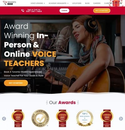 Website Building for a music school in Toronto, - Website Creatie