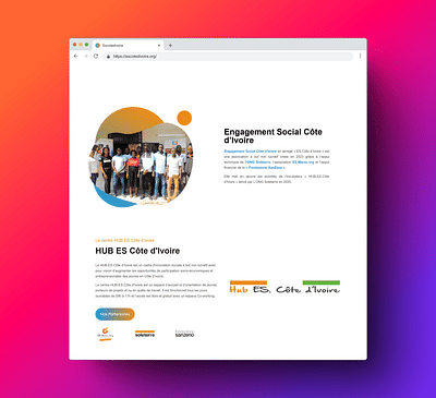 Création de Site Vitrine pour ES Côte d'Ivoire - Création de site internet