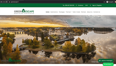 Web Portal of Greenescape - Webseitengestaltung
