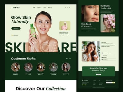 Lunara - Beauty & Wellness Brands website UI - E-Commerce