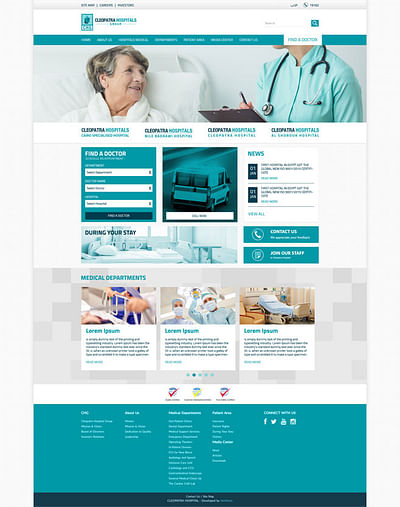 Cleopatra Hospitals Group - Création de site internet