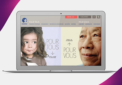 GROUPE DANONE - Sites Web - Stratégie digitale - Création de site internet