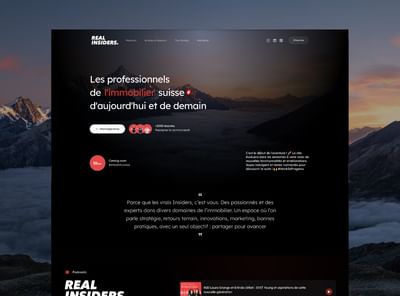 Création complète : Real Insiders - Webseitengestaltung