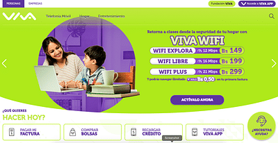 Estrategia digital VIVA - Création de site internet