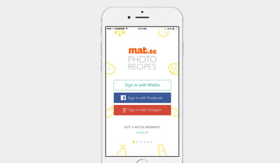 Matse Photo Recipe App Design - Ergonomy (UX/UI)