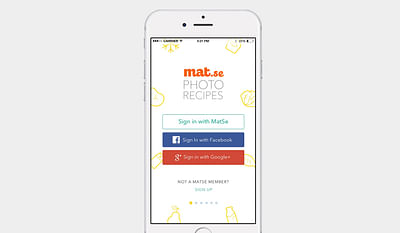 Matse Photo Recipe App Design