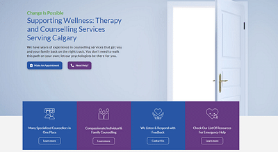 Supporting Wellness New Home Page Design - SEO