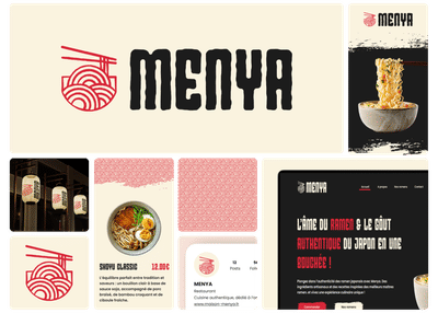 Identité visuelle & site internet – Menya - Grafikdesign