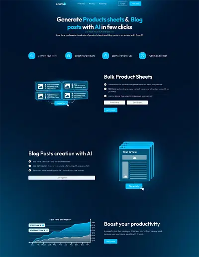 Création site one page - Ergonomy (UX/UI)