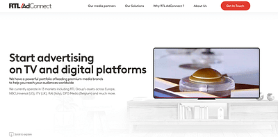 Landing Page - RTL AdConnect - Création de site internet