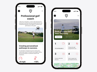 Website redesign for Golf Coach - Création de site internet