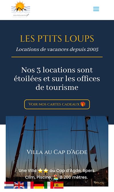 Site Web Location Les Ptits Loups - Création de site internet