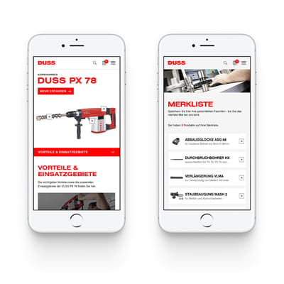 DUSS | ONLINE BRANDING - Webanwendung