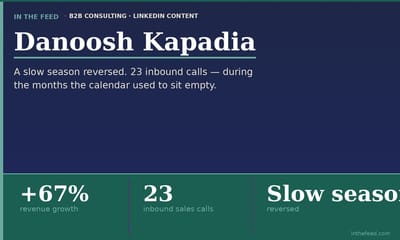 From Empty Calendar to 23 Inbound Sales Calls — Danoosh Kapadia - Copywriting