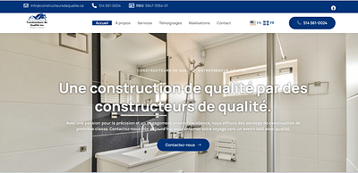Création du site web de Constructeurs de Qualité - Website Creation