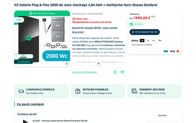 Upwatt - Distributeur de solution solaires - E-commerce