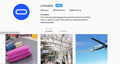 Unicobag and Unicoaero Social Media - Pubblicità online