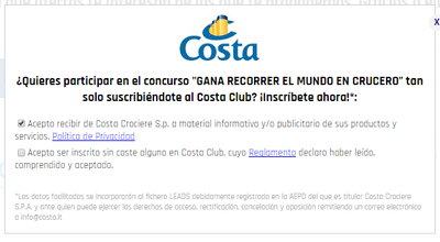 Campaña multicanal de Costa Cruceros - Ergonomie (UX/UI)