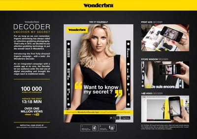 WONDERBRA DECODER - Publicité