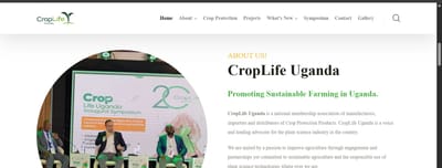 CropLife Uganda Website - Création de site internet