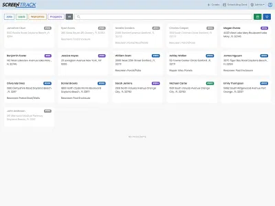 ScreenTrack CRM Web Application - Web Application