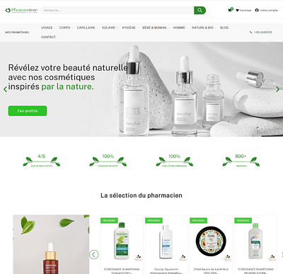 Site web E-Commerce - Pharmastore - Création de site internet