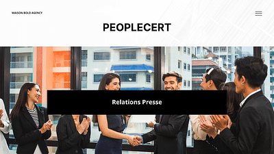 PEOPLECERT X MAISON BOLD AGENCY - Public Relations (PR)