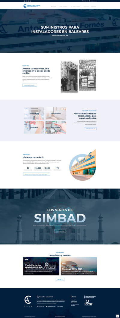 Diseño Web para la empresa Antonio Cabot Fornés. - Creación de Sitios Web
