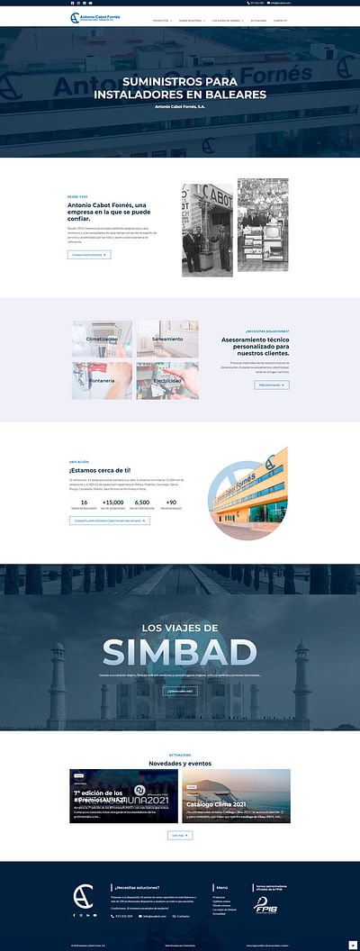 Diseño Web para la empresa Antonio Cabot Fornés. - Création de site internet