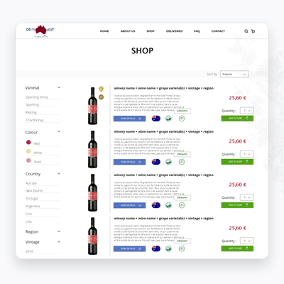 CrushWine - E-commerce