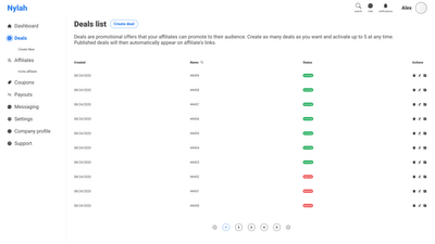 Influencer Affiliate Marketing Platform - Ergonomie (UX / UI)