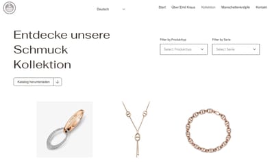 Emil Kraus Jewellery - Grafikdesign