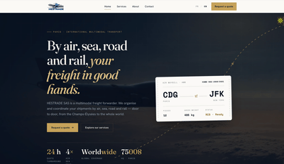 Bilingual Corporate Website for an International Freight Forwarder - Création de site internet