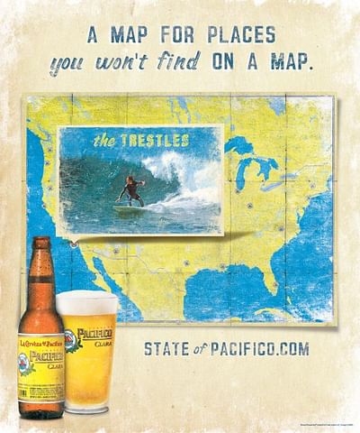 State of Pacifico Trestles Mural - Werbung