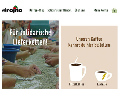 Webshop-Entwicklung für Kaffeehandel - Content-Strategie