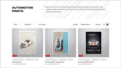 Colors of Speed. E-Commerce - E-commerce