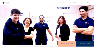 Site et réservation pour une salle de sport-santé - Création de site internet