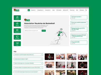 Refonte pour l’Association Vaudoise de Basketball - Création de site internet