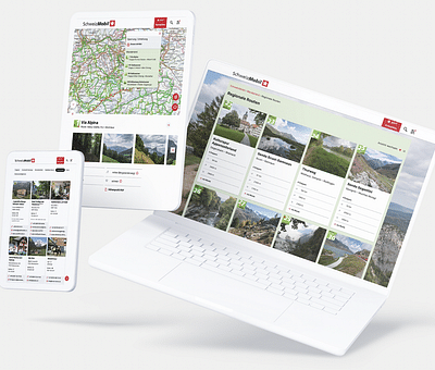 Schweiz Mobil Web Platform - Ergonomie (UX/UI)