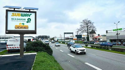 Panneau permanent directionnel SUBWAY La Roche sur Yon - Outdoor Reclame