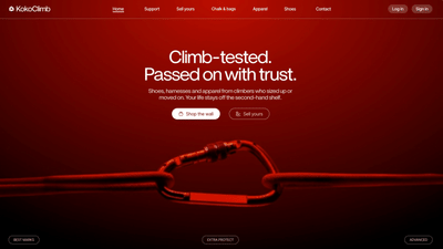 UI/UX Design & Development for Climbing Gear Marketplace - Website Creation