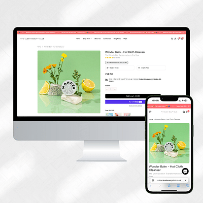 Website Creation on Shopify Clean Beauty Club - Website Creation