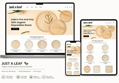 Just a Leaf - Organic disposable dinnerware - E-commerce