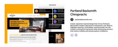 Portland Backsmith Chiropractic Website - Webseitengestaltung