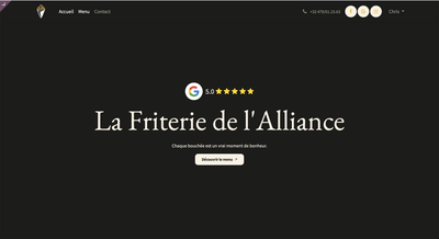 Site vitrine I Friterie de l'Alliance - Webseitengestaltung